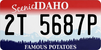 ID license plate 2T5687P