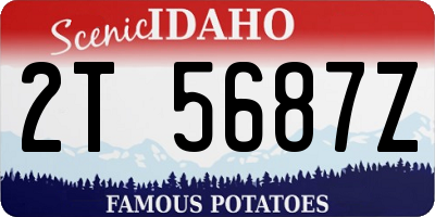 ID license plate 2T5687Z