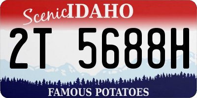 ID license plate 2T5688H