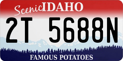 ID license plate 2T5688N