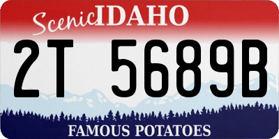 ID license plate 2T5689B