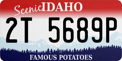 ID license plate 2T5689P