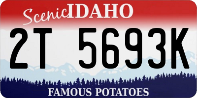 ID license plate 2T5693K