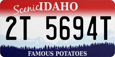 ID license plate 2T5694T