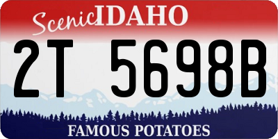 ID license plate 2T5698B