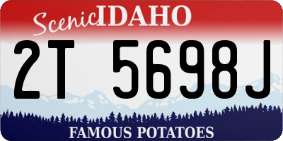 ID license plate 2T5698J