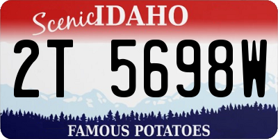 ID license plate 2T5698W