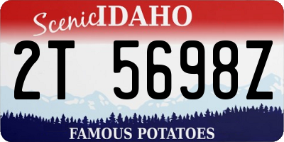 ID license plate 2T5698Z