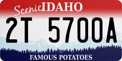 ID license plate 2T5700A
