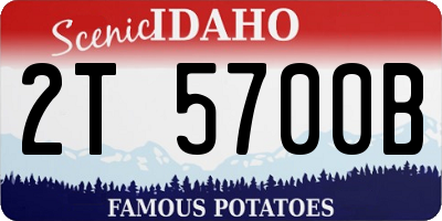 ID license plate 2T5700B