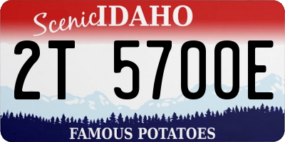 ID license plate 2T5700E