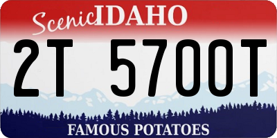 ID license plate 2T5700T