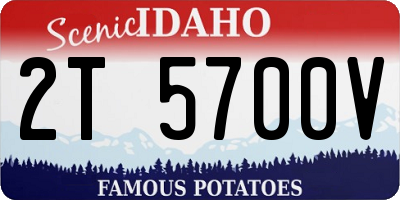 ID license plate 2T5700V