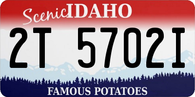 ID license plate 2T5702I