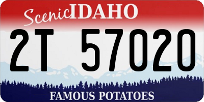 ID license plate 2T5702O
