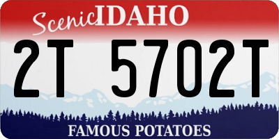 ID license plate 2T5702T