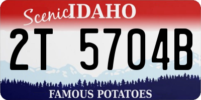 ID license plate 2T5704B