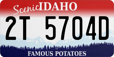 ID license plate 2T5704D
