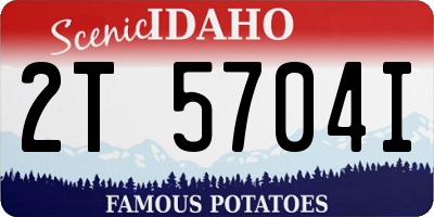 ID license plate 2T5704I