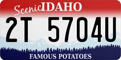 ID license plate 2T5704U