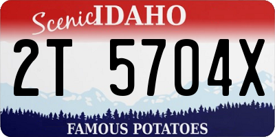 ID license plate 2T5704X