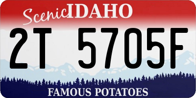 ID license plate 2T5705F