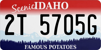 ID license plate 2T5705G