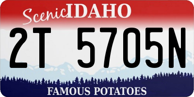 ID license plate 2T5705N