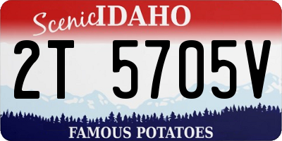 ID license plate 2T5705V