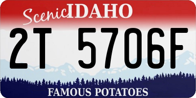 ID license plate 2T5706F