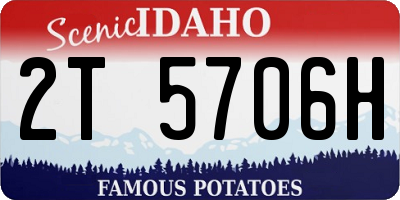 ID license plate 2T5706H