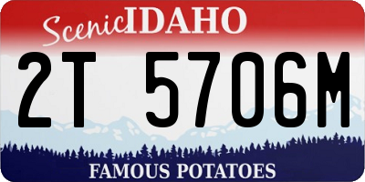 ID license plate 2T5706M
