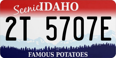 ID license plate 2T5707E
