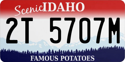 ID license plate 2T5707M