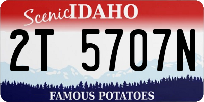 ID license plate 2T5707N