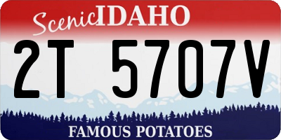 ID license plate 2T5707V