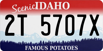 ID license plate 2T5707X