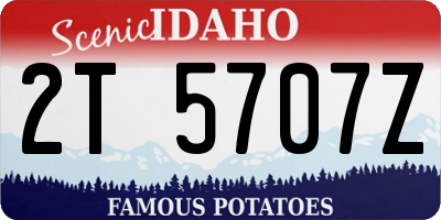ID license plate 2T5707Z