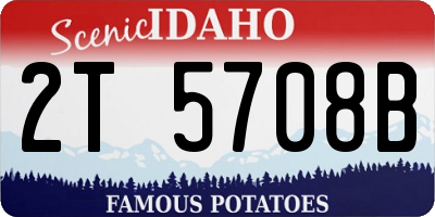 ID license plate 2T5708B