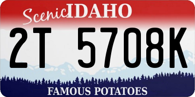 ID license plate 2T5708K