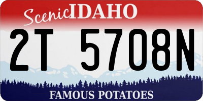 ID license plate 2T5708N