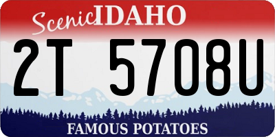 ID license plate 2T5708U