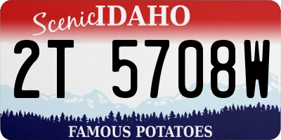 ID license plate 2T5708W