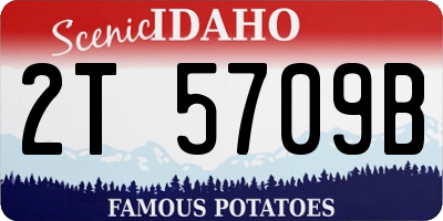ID license plate 2T5709B