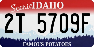ID license plate 2T5709F