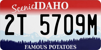 ID license plate 2T5709M