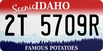 ID license plate 2T5709R