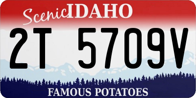 ID license plate 2T5709V
