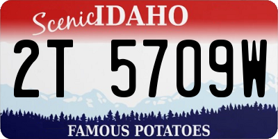 ID license plate 2T5709W