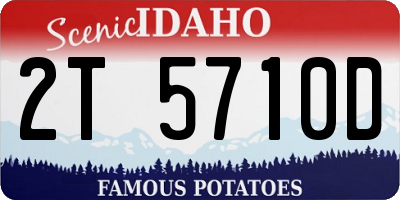 ID license plate 2T5710D